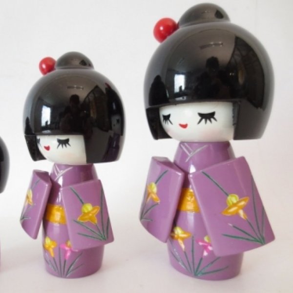 Reiki | Johan | Leeuwarden | reikipraktijk-kinyoubi.nl | KOKESHI SET VAN 3 LILA 